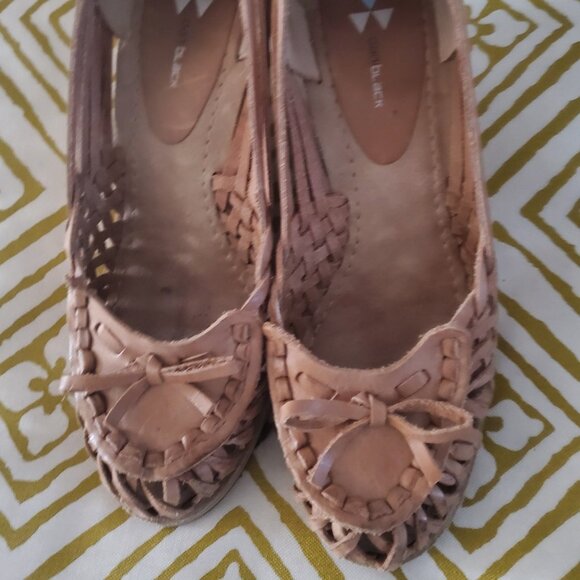 Dani Black Hurrache Wedges - Picture 1 of 7